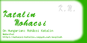 katalin mohacsi business card